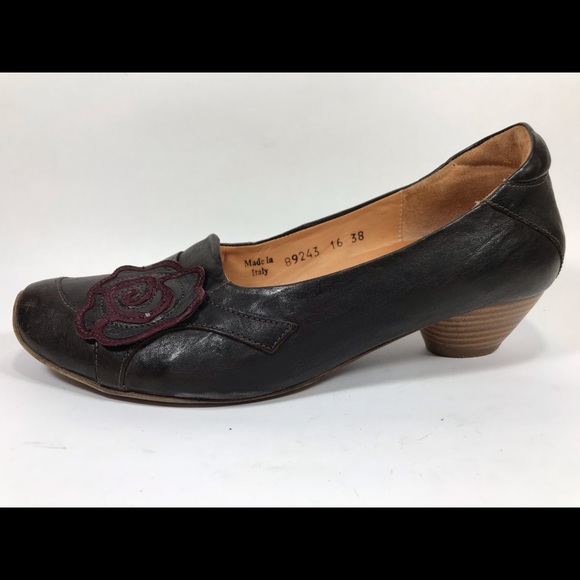 Think! Shoes - Think! Brown Leather Pumps Women 7.5 38 Italy Rare